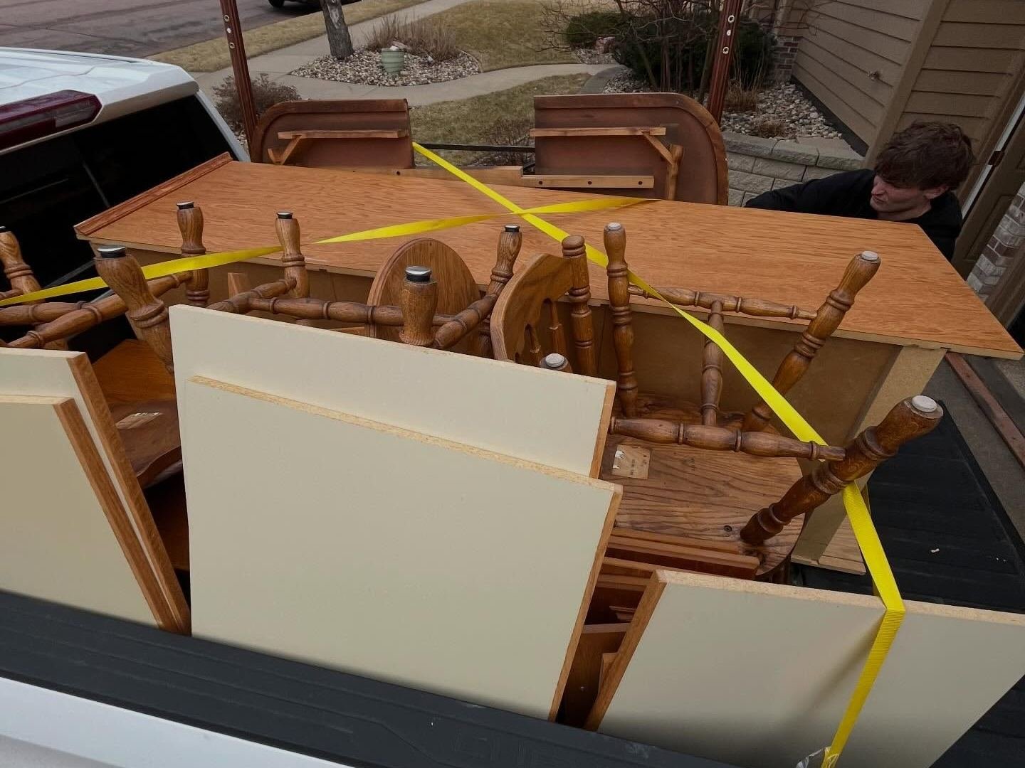 Junk removal team at work